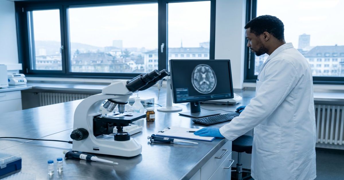 Medizinische Visualisierung eines menschlichen Gehirns mit hervorgehobenen Arealen, die besonders auf Cannabis und THC reagieren