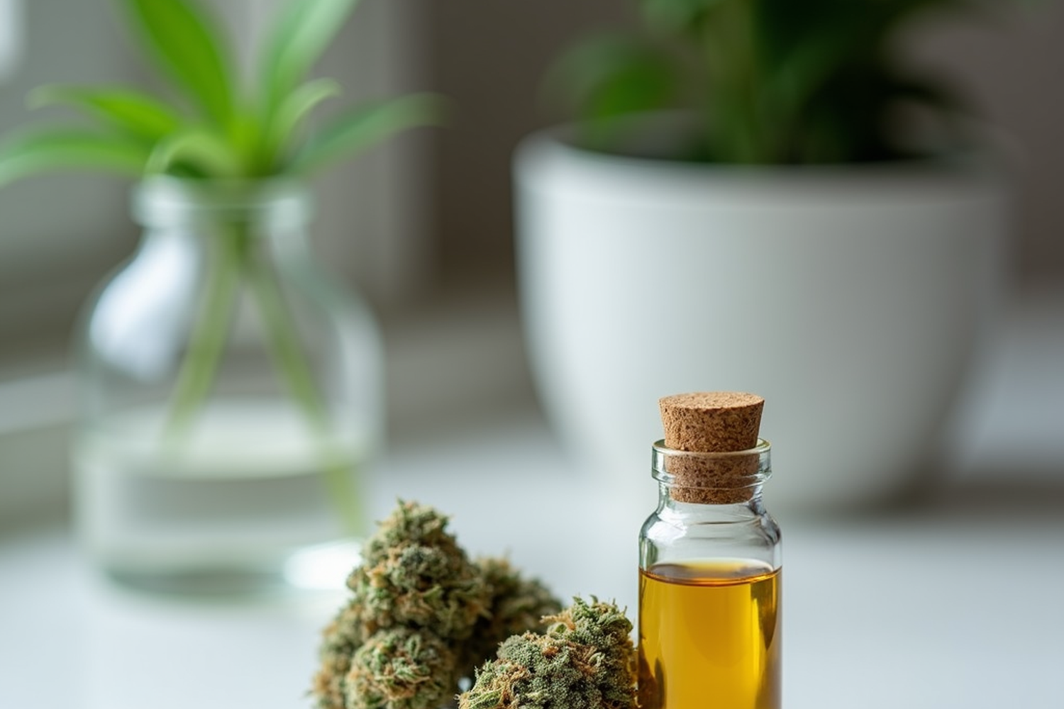 Ärztin in der Schweiz erklärt Patient per Videokonsultation die Therapie mit medizinischem Cannabis