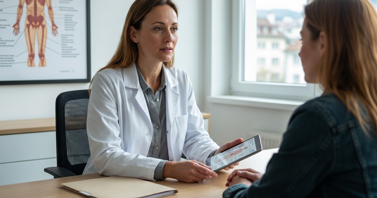 Ärztin in der Schweiz bespricht mit Patientin den Einfluss einer medizinischen Cannabis-Therapie auf die Fahreignung und den Führerausweis