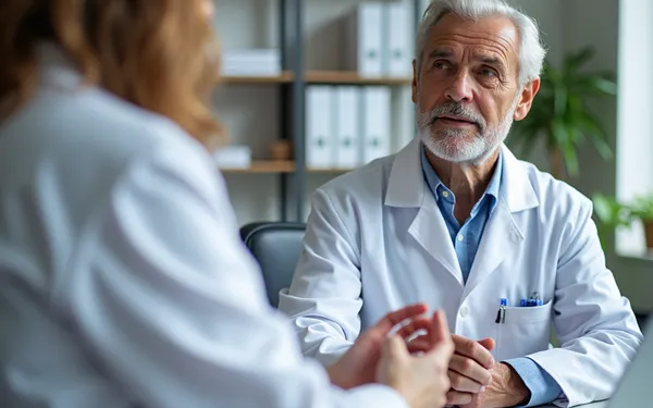 Ärztin in einer Schweizer Praxis erklärt einer Patientin ein Dosierungsschema für medizinisches Cannabis im Microdosing-Ansatz