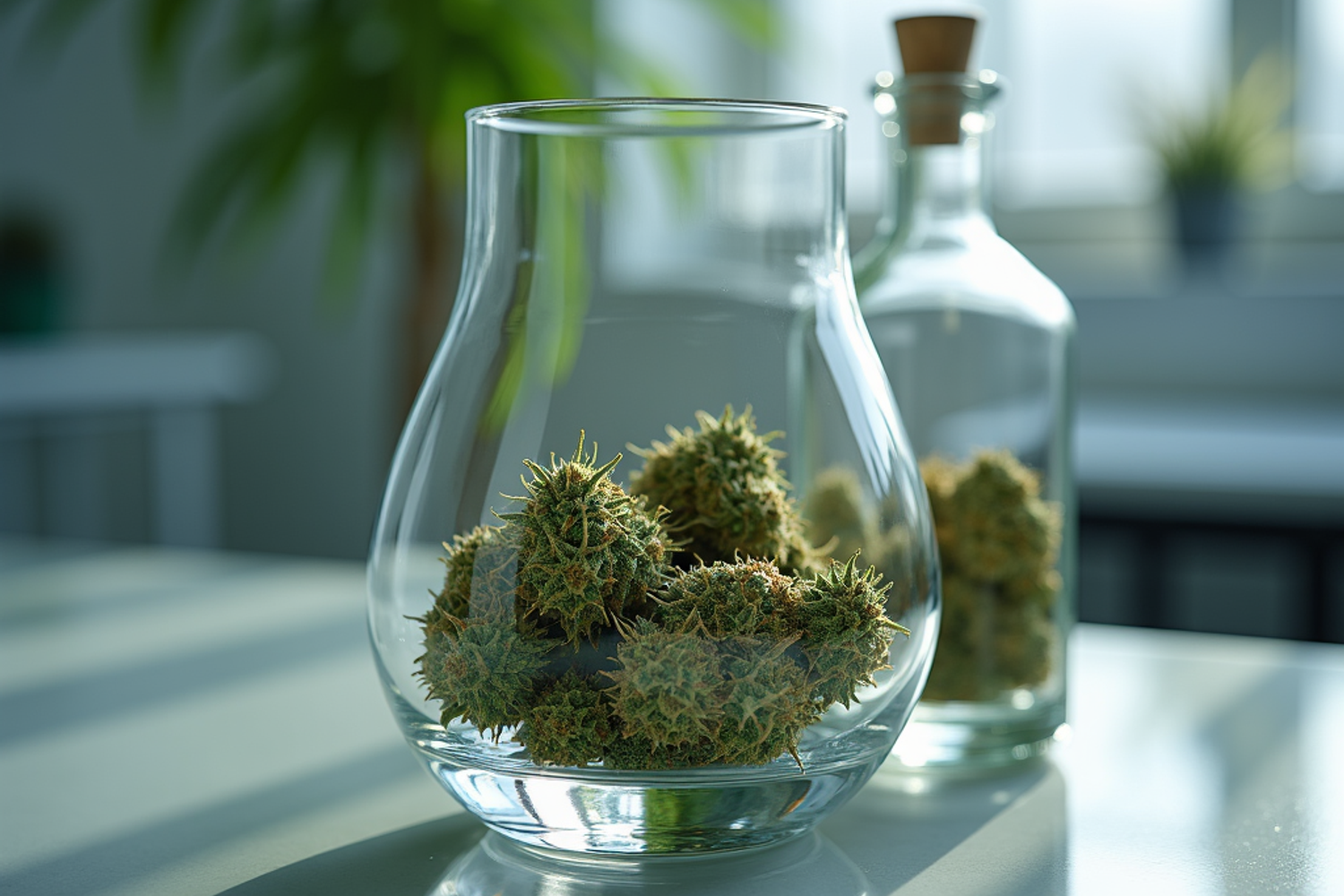 Ärztin in der Schweiz führt eine Video-Konsultation zur Cannabis-Therapie mit einem Patienten durch